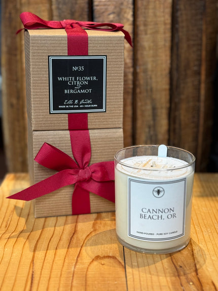 Cannon Beach OR | NO 35 White Flower, Citron, Bergamot Large Candle
