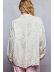 Maranda LS EMB Scalloped Top