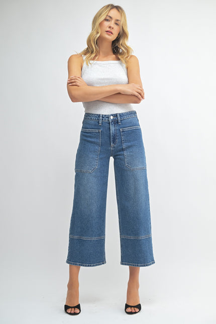 HIGH RISE CROPPED WIDE LEG