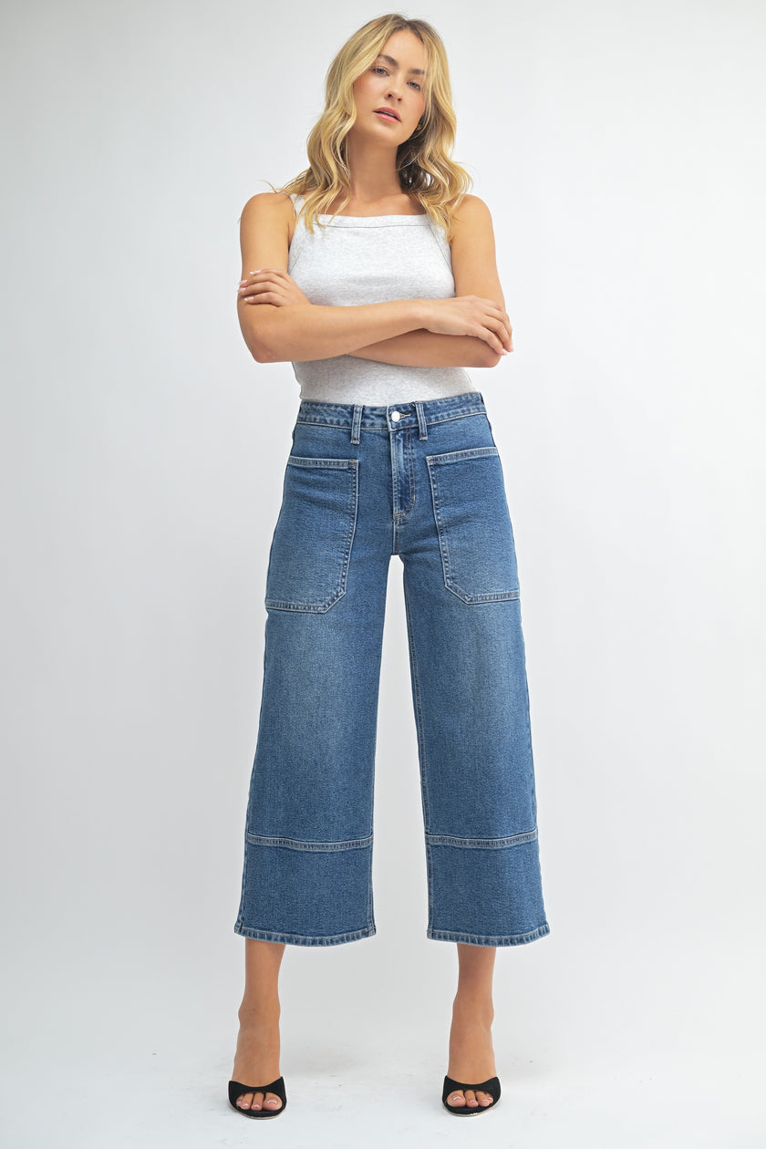 HIGH RISE CROPPED WIDE LEG