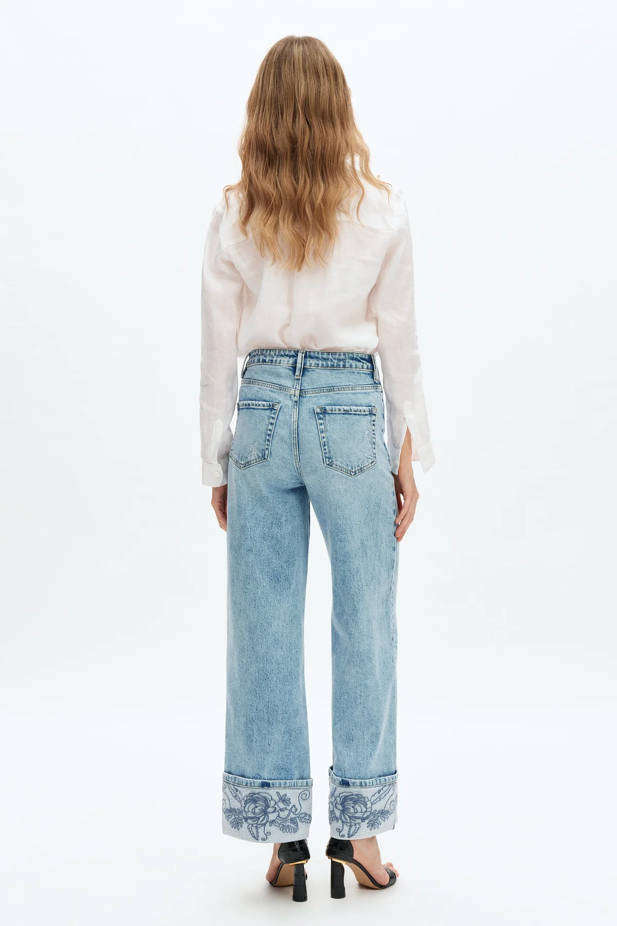 Flora High Rise Wide Leg-back
