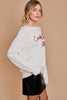 round neck long sleeve candy cane cuti