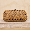 Rattan Wide Weave Clutch-front