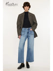 Crater Mid Rise Ankle Wide Leg MED DARK