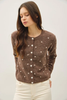 Polka Dot Sweater Cardigan
