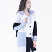 Color Blocked Coatigan-Beige/Black