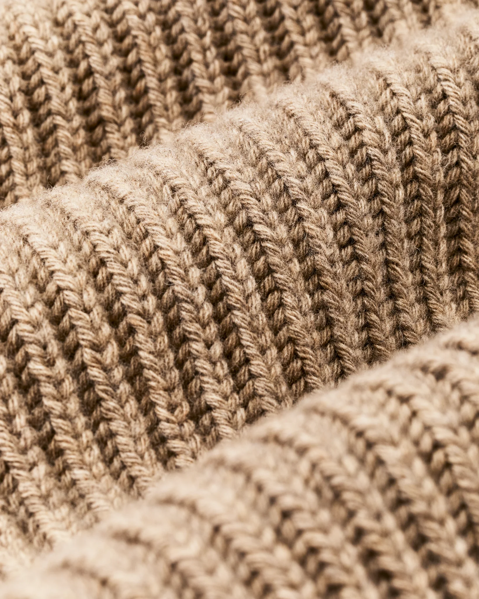 bristol shawl neck sweater oatmeal heather fabric texture