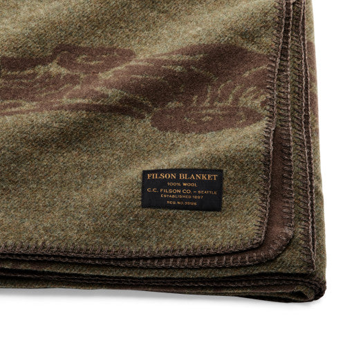 CCC Mackinaw Blanket Olive Brown Multi One Size