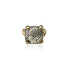 Gold Twisted Wilhelmina Square Ring front