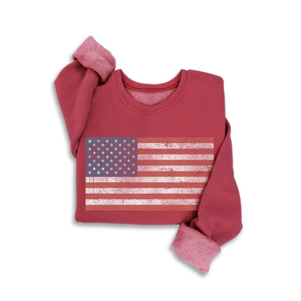 Vintage American Flag Sweater