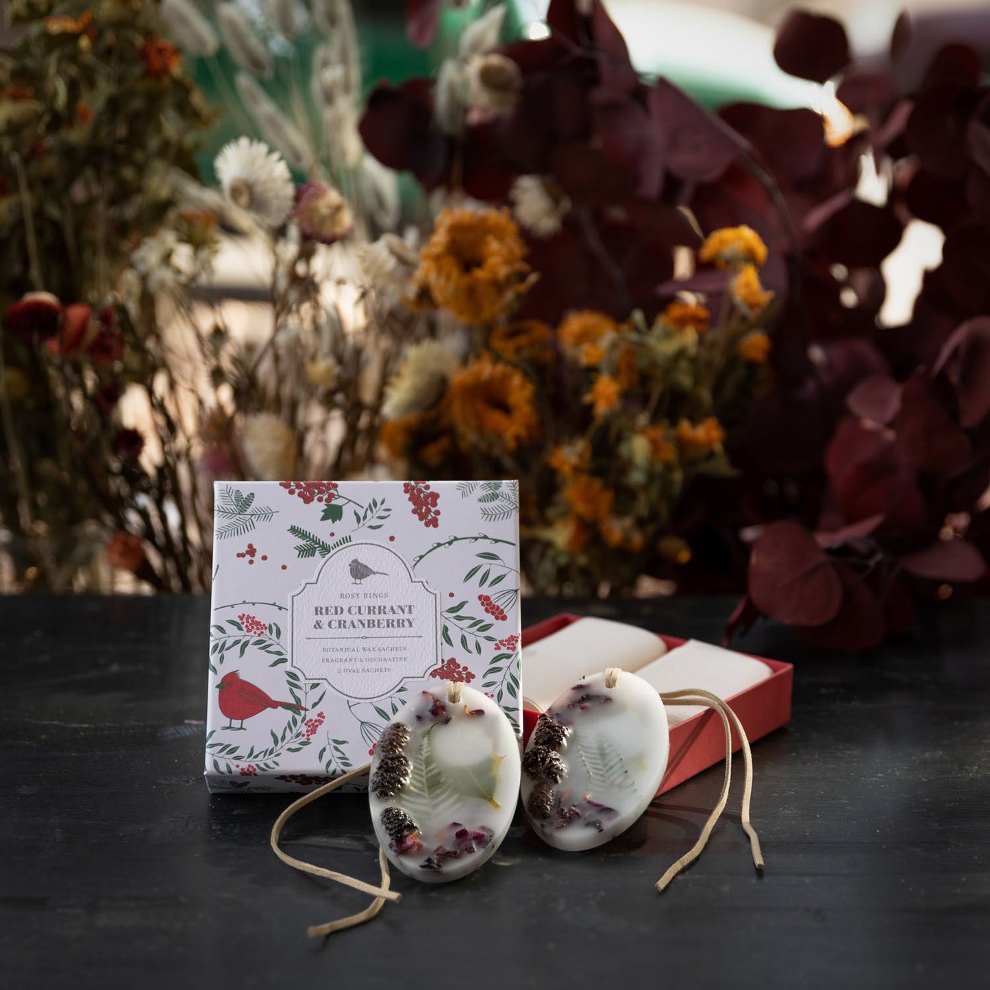 Oval Botanical Sachet | Red Currant & Cranberry box