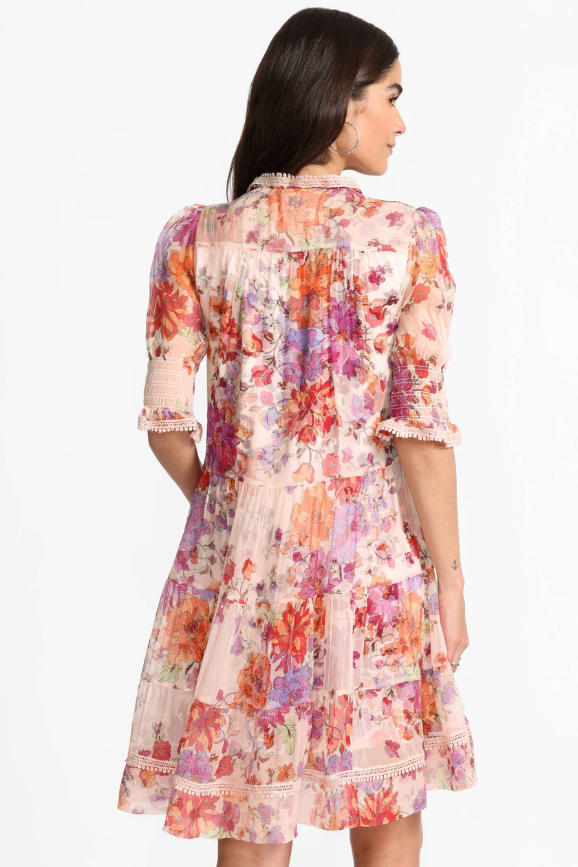 ABBEY TIERED MINI DRESS back