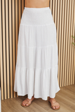 TIERED COTTON SKIRT