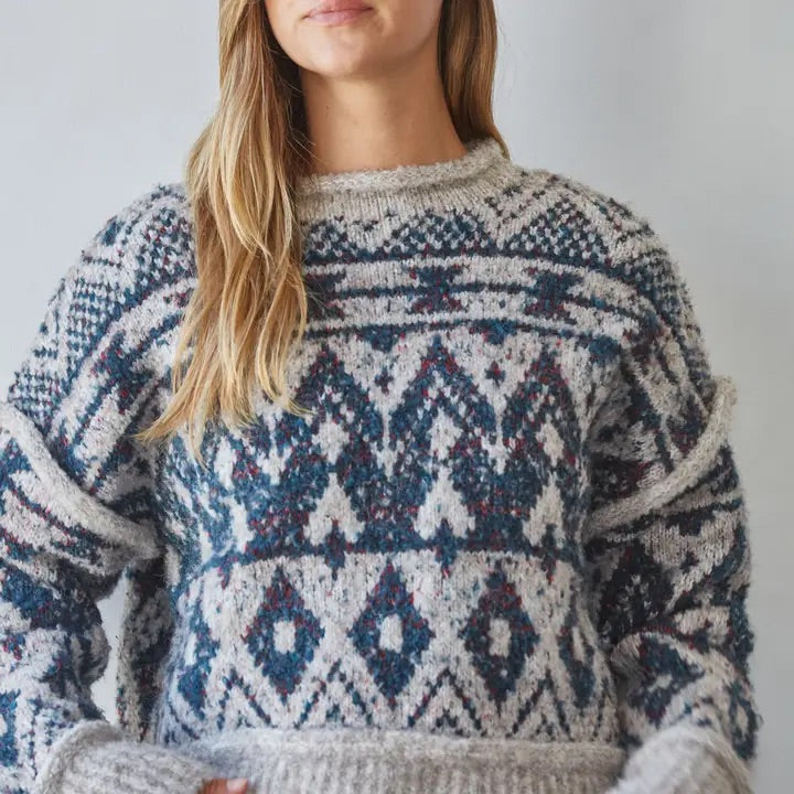 Heidi Knit Jacquard Pullover Sweater