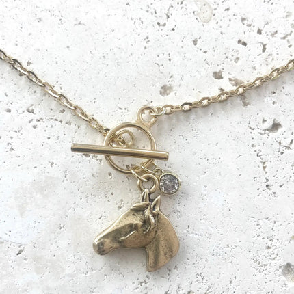 Horse Derby Necklace-detail