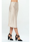 Kelly Elastic Waist Skirt beige
