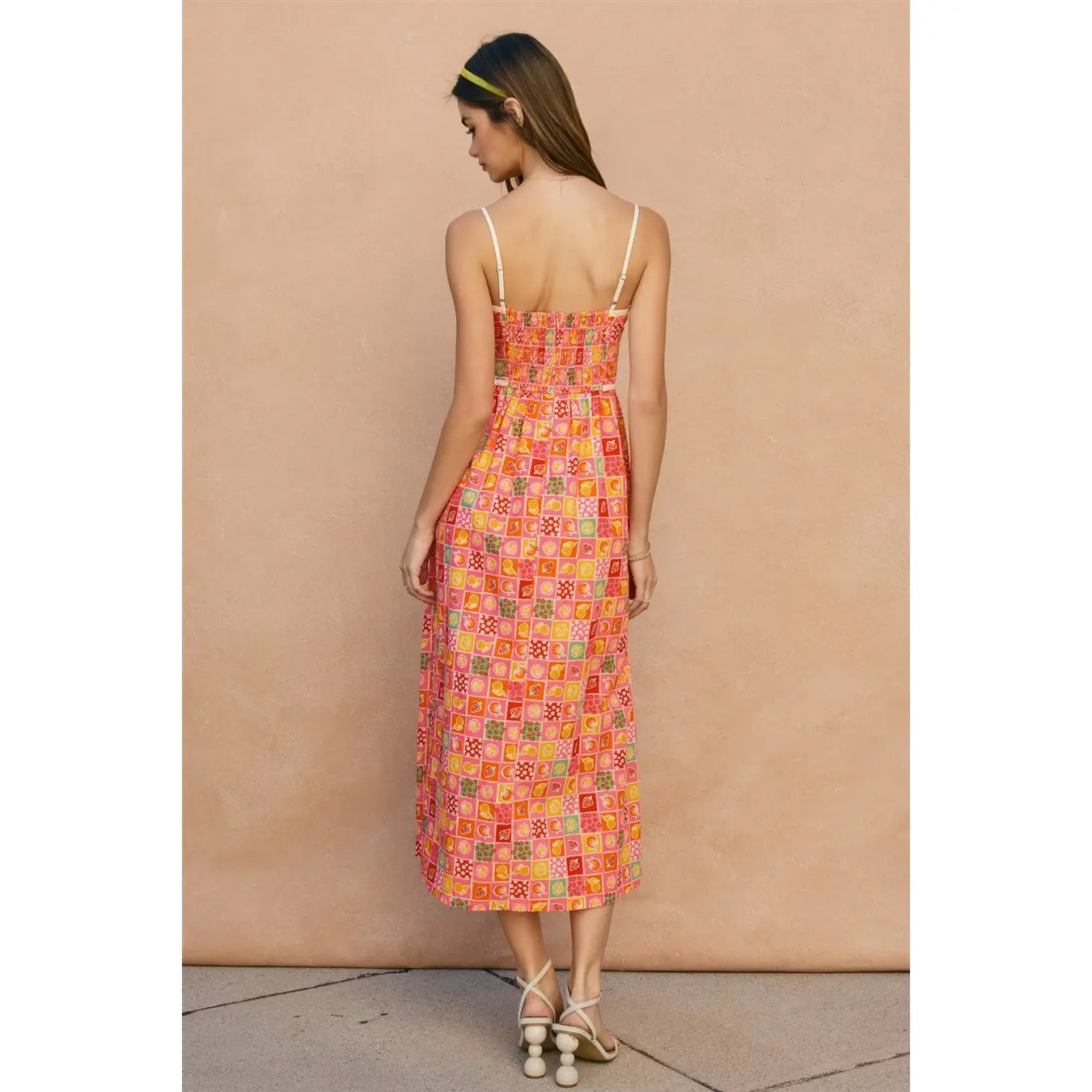 Sugar Crush Sleeveless Contrast Binding Maxi Dress back