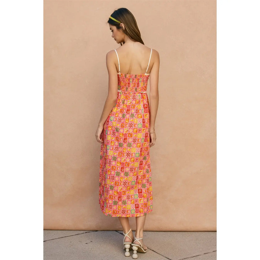 Sugar Crush Sleeveless Contrast Binding Maxi Dress back