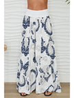 Paisley Print Tiered Palazzo Pant