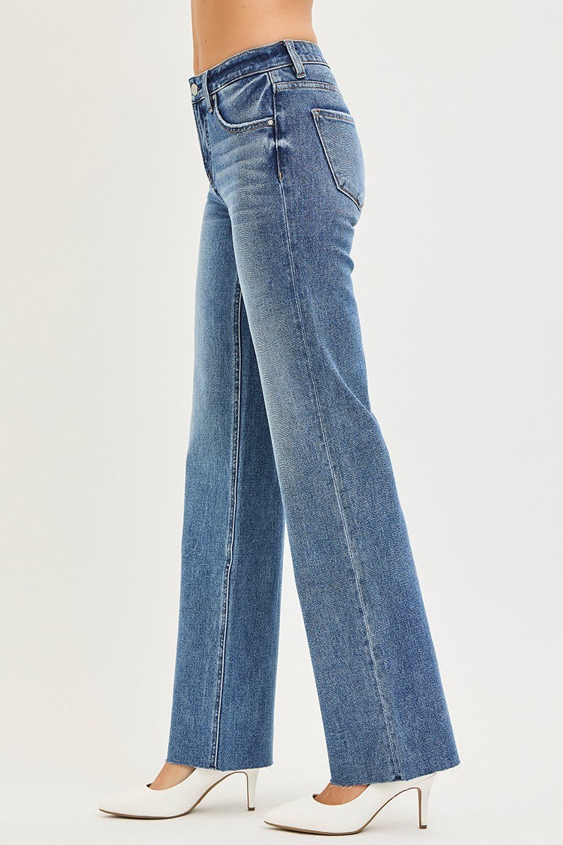 Tummy Control 4 Way Stretch Mid Rise Straight side