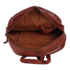 Genuine Leather Italian BackPack | Cognac inside