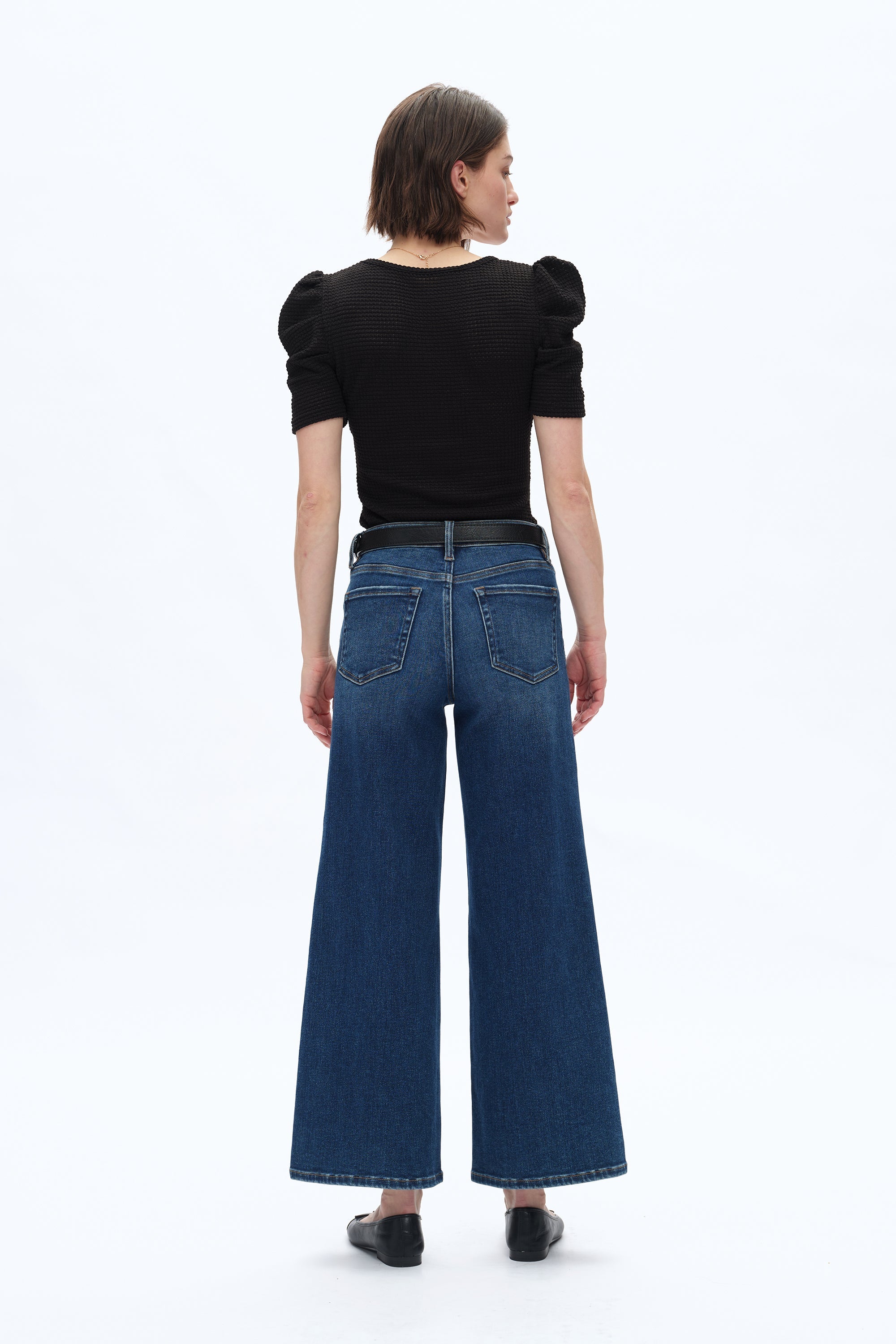 Lisa Mid Rise Wide Leg back