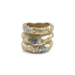 Gold Tuscany 3 Row Coin Ring | Sz 8