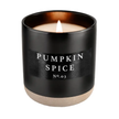 Sweet Water Decor Soy Candle Black Stoneware | Pumpkin Spice front