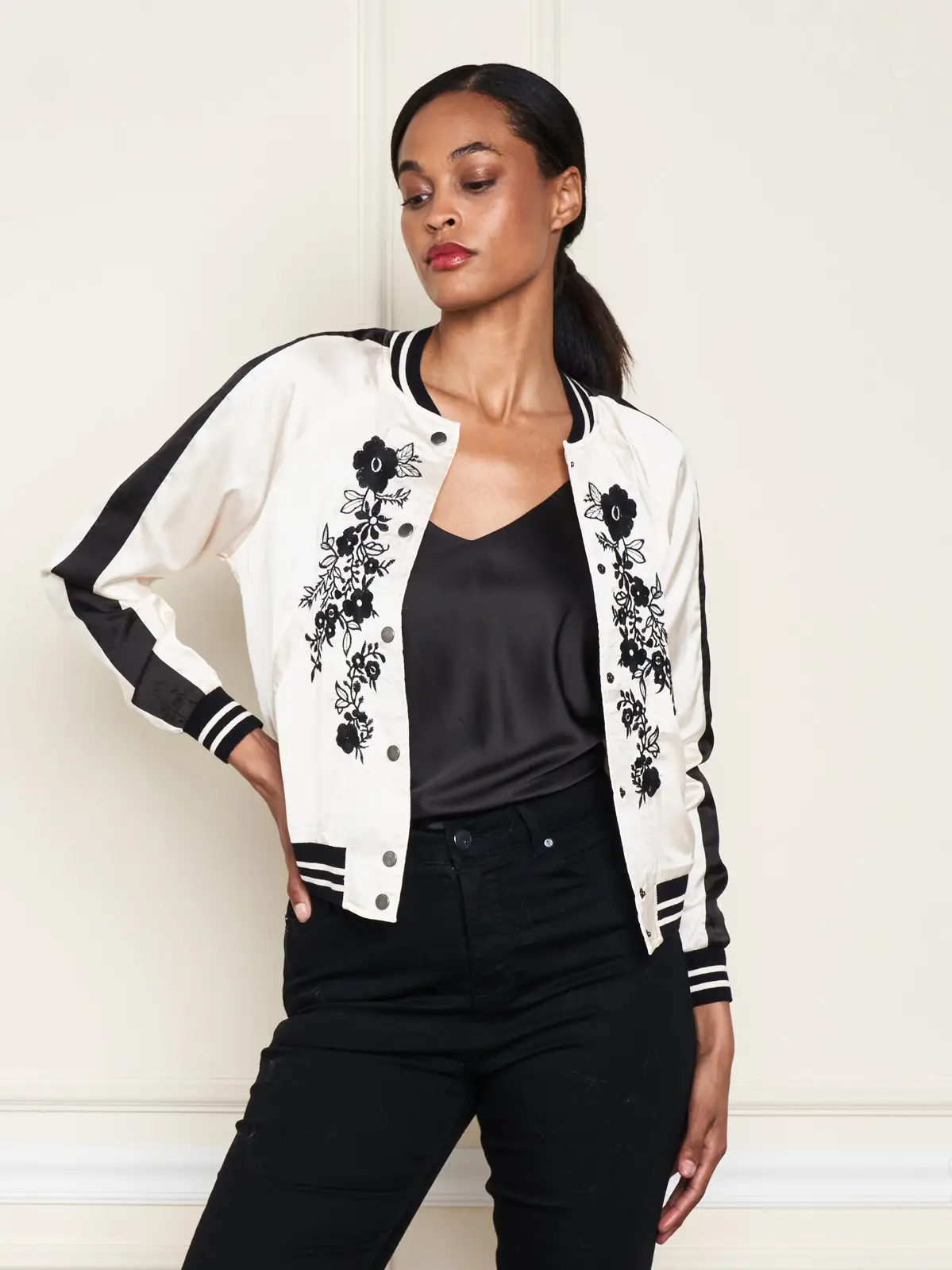 SATIN BBALL JACKET