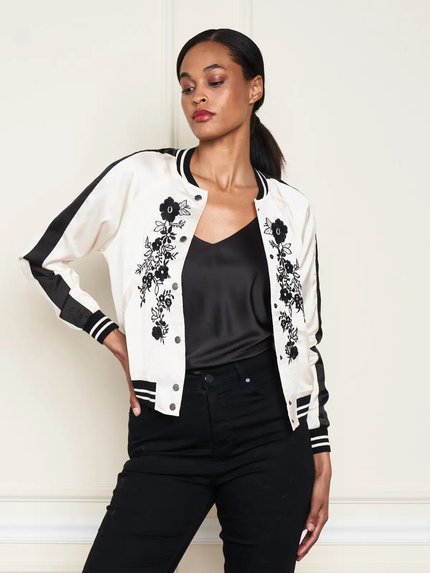 SATIN BBALL JACKET