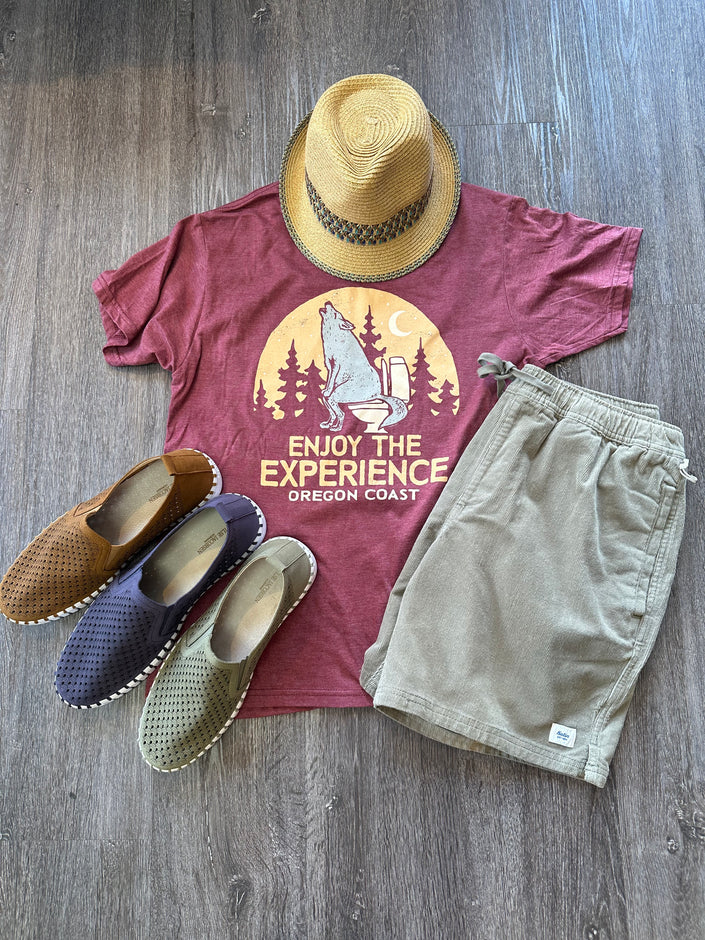 Enjoy The Experience Oregon Coast T-Shirt |  Heather Burgundy