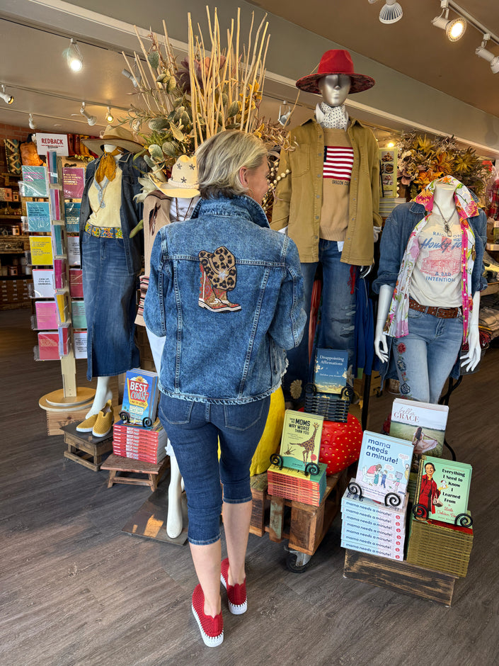 Cowboy Boot Denim Jacket back