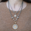 Gold Wilhelmina Crystal Bezel Horsebit Necklace | 18-20