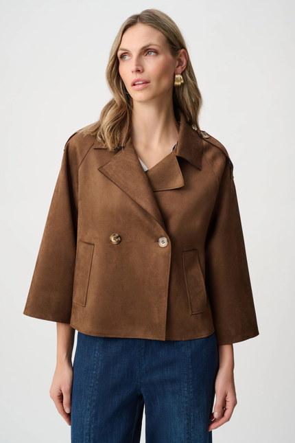 Timeless Faux Suede Crop Jacket