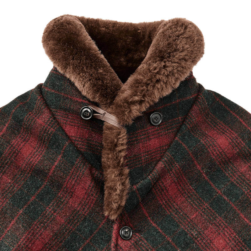 Filson Lined Wool Packer Coat red and black cuff limited