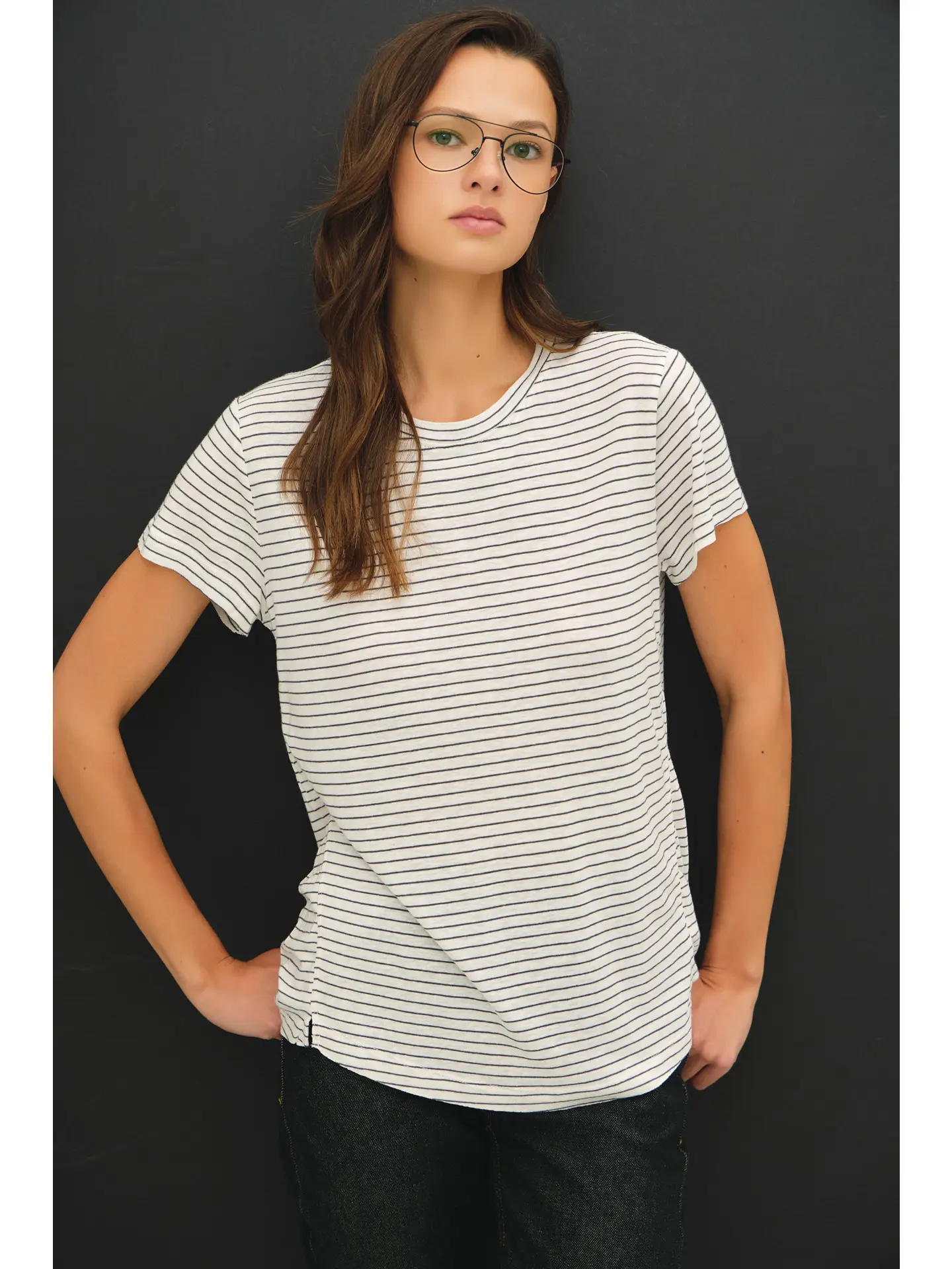 Martha Round Neck Relaxed Basic Tee