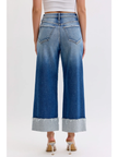 HIGH RISE CROP WIDE LEG WITH CUFF back