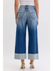 HIGH RISE CROP WIDE LEG WITH CUFF back