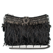 Shimmy, Black Fringe Beaded Crossbody Handbag