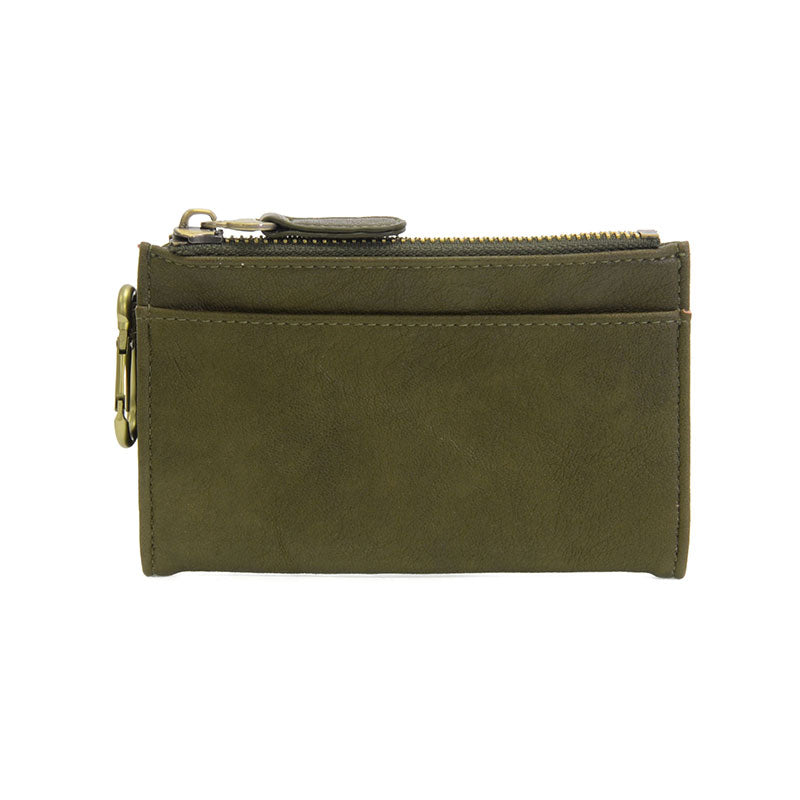 Bobbie Bifold Wallet with Carabiner olive