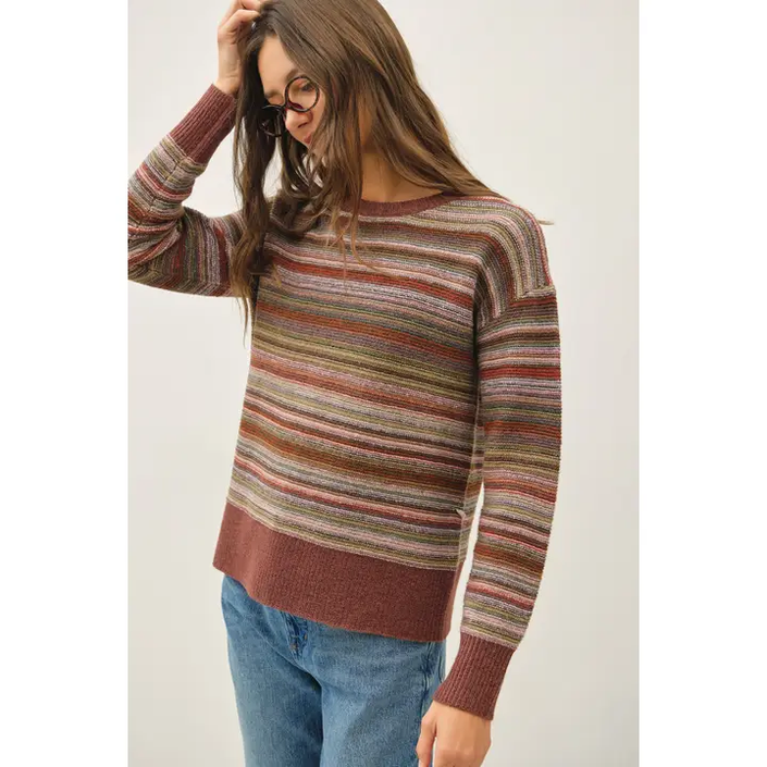 The Fall Colors Striped Sweater