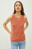 Mindy Sleeveless Round Neck Slip Knit persimmon