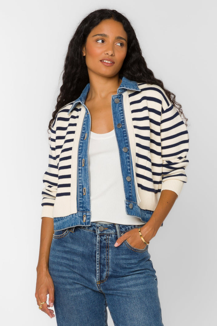 FRANCIS IVORY BLUE JACKET front