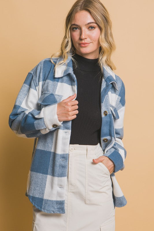 Woven Yarn Dye Bust Pocket Jacket