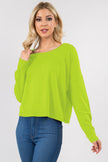 Natalie Round Neck Front Seam Sweater Cabbage