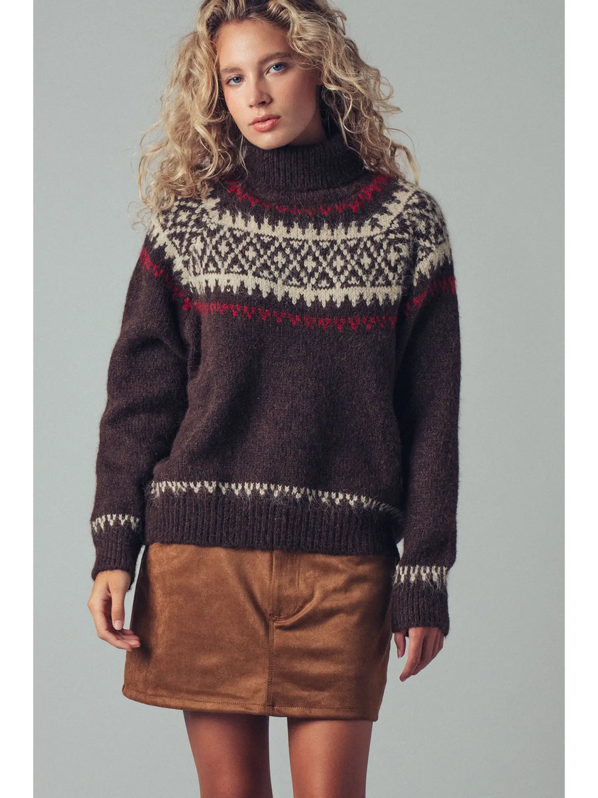 Nordic Fair Ilse Wool Blend Turtle Neck Sweater front