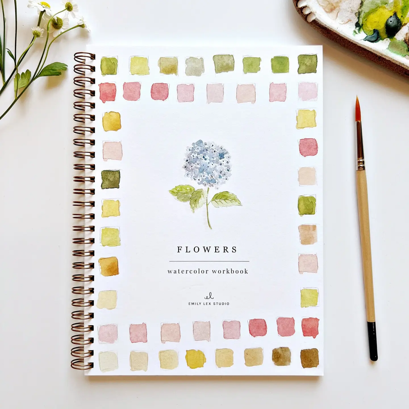 Water Color WorkBook Flowers