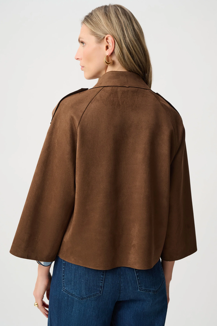 Timeless Faux Suede Crop Jacket