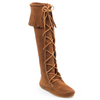 Women's Festival Favorite Knee High Fringe Suede Lace Boots