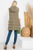 River Long Hoodie Puffer Vest W Hood | Olive